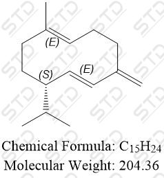 (S,1<em>E</em>,6<em>E</em>)-8-<em>isopropyl</em>-1-methyl-5-methylenecyclodeca-1,6-diene 23986-74-5 C15H24