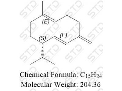 (S,1E,6E)-8-isopropyl-1-methyl-5-methylenecyclodeca-1,6-diene 23986-74-5 C15H24