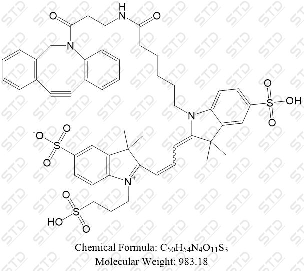 三磺酸-Cy3-二苯并环<em>辛炔</em> 1782950-79-1 C50H54N4O11S3