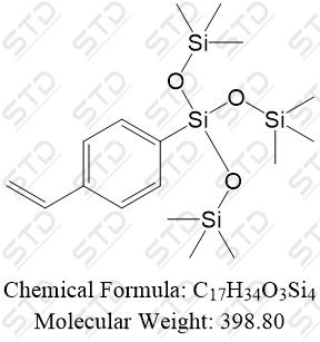 1,1,1,5,5,5-hexamethyl-3-((<em>trimethylsilyl</em>)oxy)-3-(4-vinylphenyl)trisiloxane 18547-54-1 C17H34O3Si4