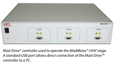 MCL 压电马达驱动超高真空兼容位移台MadMotor™-UHV 样本