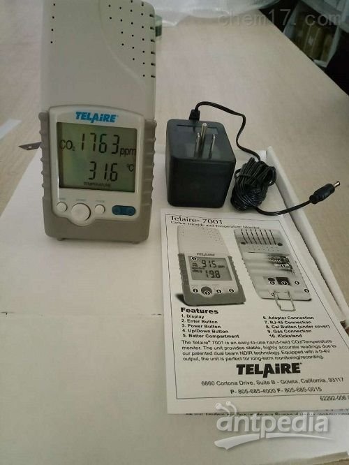 菌类检测co2<em>生物科技</em>行业用美国泰勒TEL7001二氧化碳检测仪