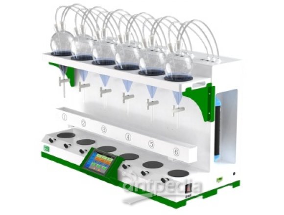  瀚文智能液液萃取仪HWEX-6S自动液液萃取装置还大大减少了对环境的污染，提高了萃取效率