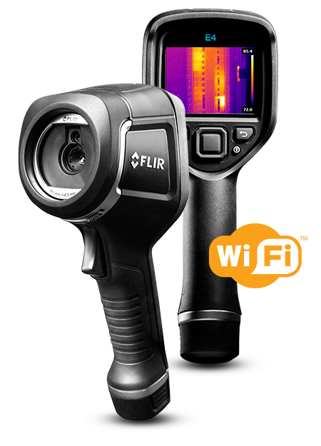 FLIR E4 <em>Wi</em>-Fi采用MSX®且具有<em>WI</em>-FI功能的红外热像仪